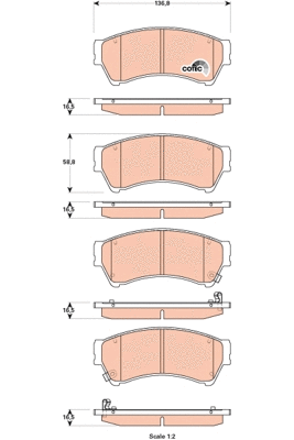 Brake Pad Set, disc brake (GDB3501)