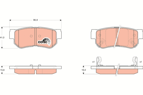 Brake Pad Set, disc brake (GDB3284)