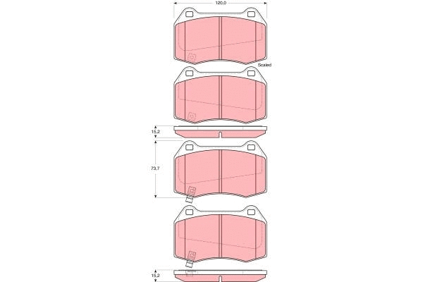 Brake Pad Set, disc brake (GDB3381)