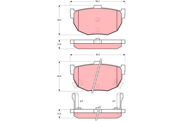 Brake Pad Set, disc brake (GDB1010AT)