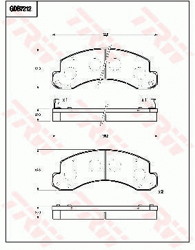 Brake Pad Set, disc brake (GDB7212)