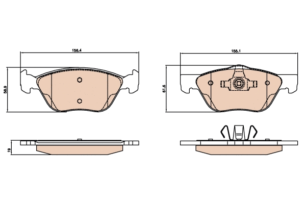 Brake Pad Set, disc brake (GDB2067)