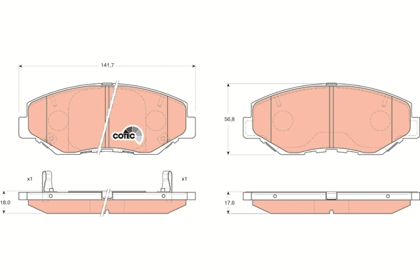 Brake Pad Set, disc brake (GDB3325)