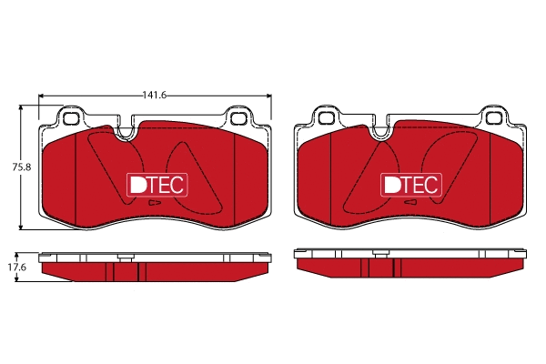Brake Pad Set, disc brake (GDB1733DTE)