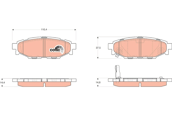 Brake Pad Set, disc brake (GDB3373DT)