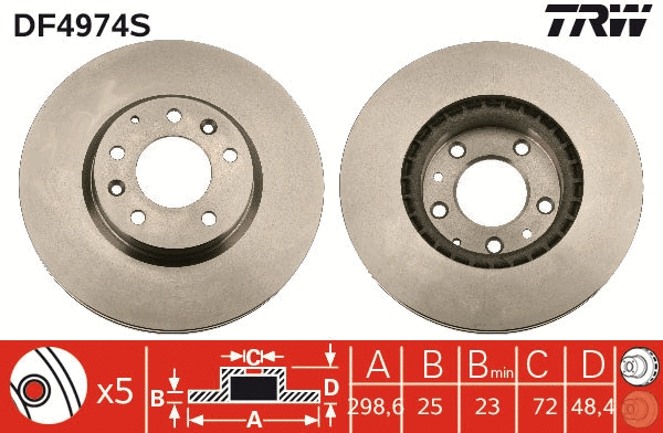 Brake Disc (DF4974S)