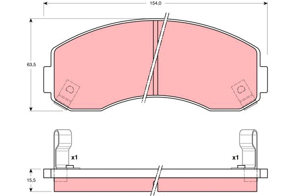 Brake Pad Set, disc brake (GDB3145)