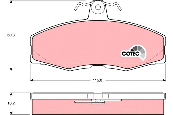Brake Pad Set, disc brake (GDB473)