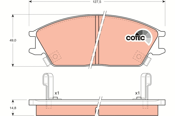 Brake Pad Set, disc brake (GDB893)