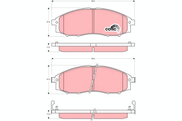 Brake Pad Set, disc brake (GDB3340)