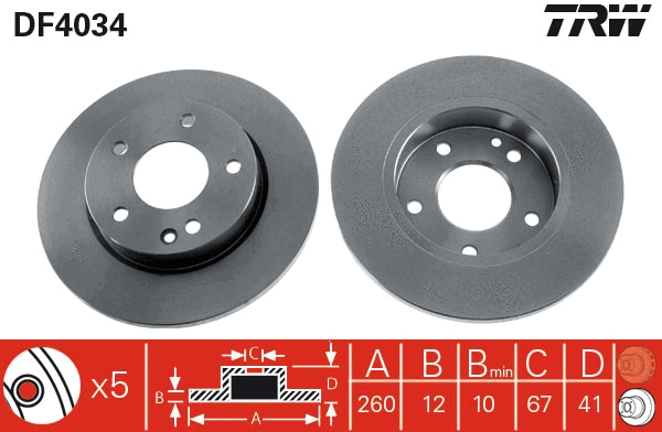Brake Disc (DF4034)
