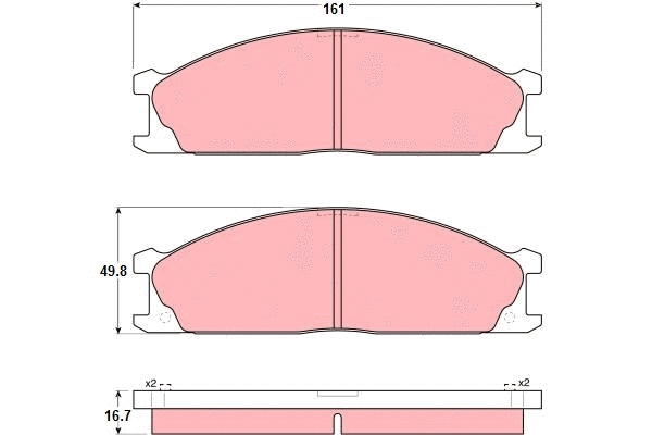 Brake Pad Set, disc brake (GDB1017)