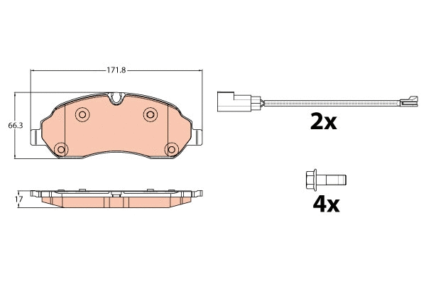 Brake Pad Set, disc brake (GDB2117)
