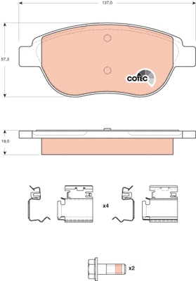 Brake Pad Set, disc brake (GDB1676)