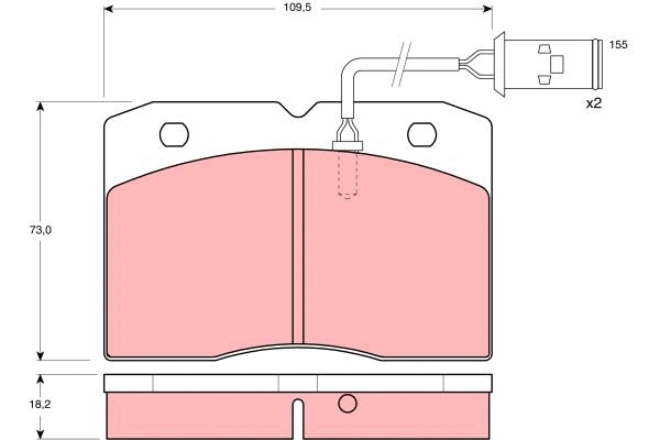 Brake Pad Set, disc brake (GDB478)