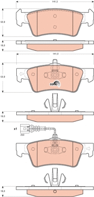 Brake Pad Set, disc brake (GDB1671)