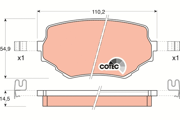 Brake Pad Set, disc brake (GDB3132)