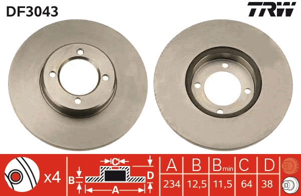 Brake Disc (DF3043)
