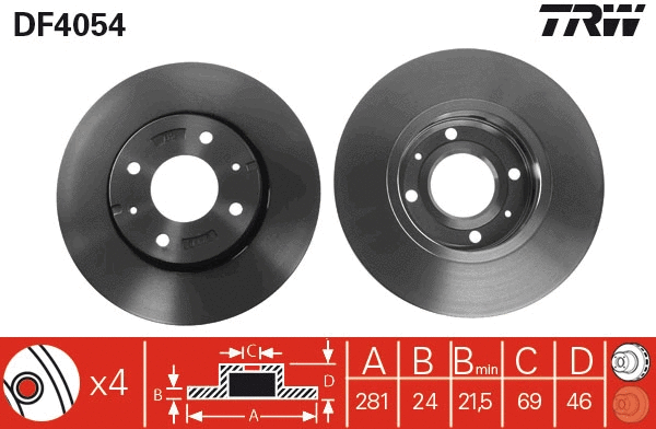 Brake Disc (DF4054)