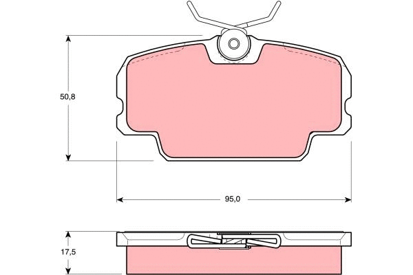 Brake Pad Set, disc brake (GDB434)