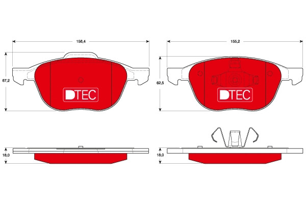 Brake Pad Set, disc brake (GDB1583DTE)