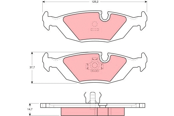 Brake Pad Set, disc brake (GDB1068)