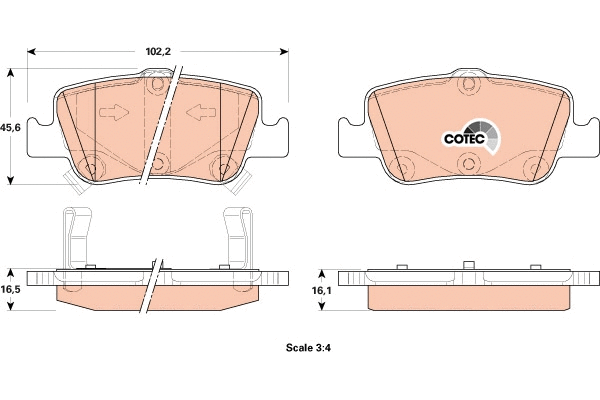Brake Pad Set, disc brake (GDB3480)