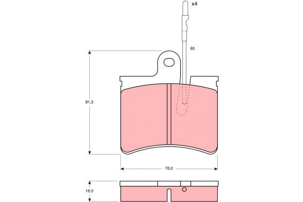 Brake Pad Set, disc brake (GDB287)