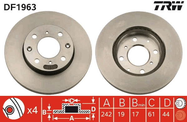 Brake Disc (DF1963)