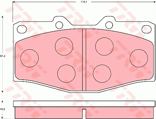 Brake Pad Set, disc brake (GDB7068)