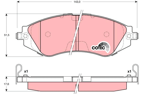 Brake Pad Set, disc brake (GDB3171AT)