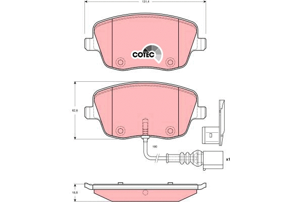 Brake Pad Set, disc brake (GDB1472)
