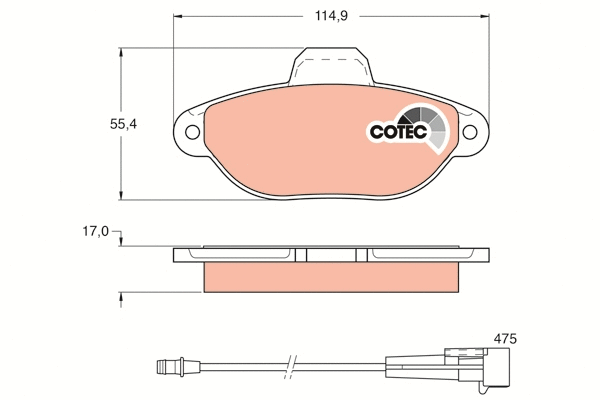 Brake Pad Set, disc brake (GDB1115)