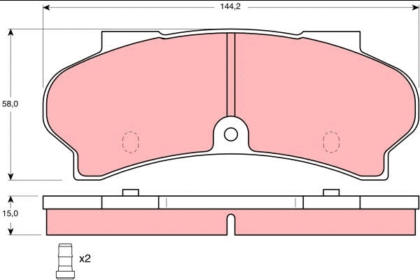 Brake Pad Set, disc brake (GDB164)