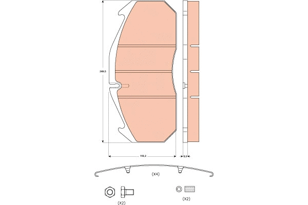 Brake Pad Set, disc brake (GDB5065)