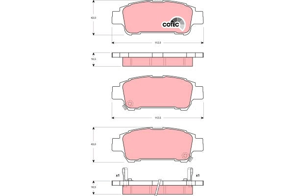 Brake Pad Set, disc brake (GDB3249AT)