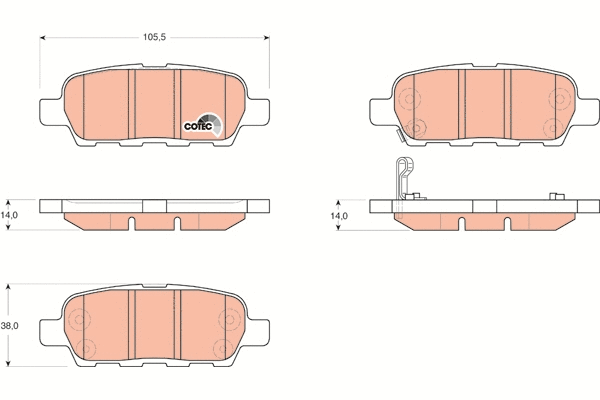 Brake Pad Set, disc brake (GDB3294)