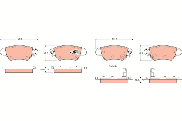 Brake Pad Set, disc brake (GDB1352)