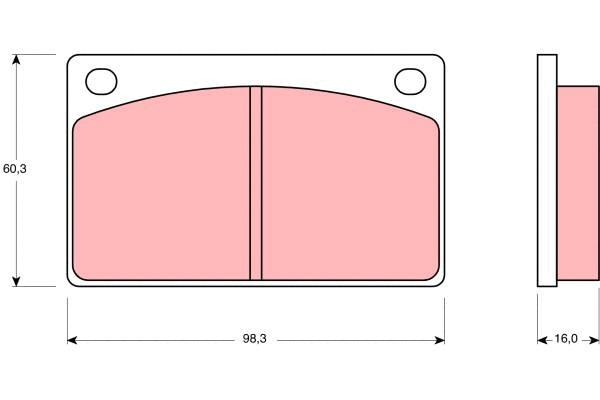 Brake Pad Set, disc brake (GDB576)