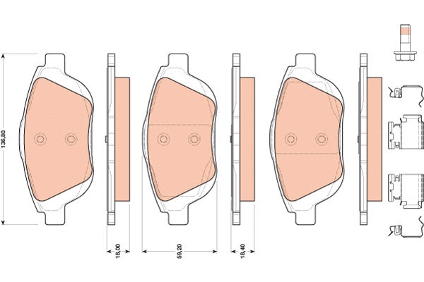 Brake Pad Set, disc brake (GDB1819)