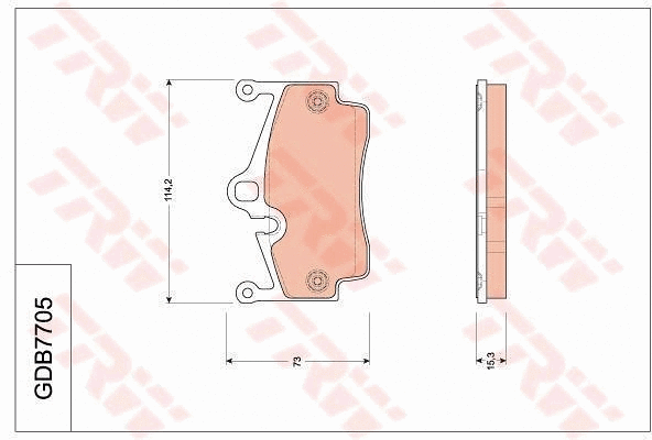 Brake Pad Set, disc brake (GDB7705)