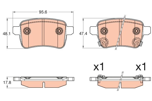 Brake Pad Set, disc brake (GDB2032)