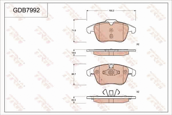 Brake Pad Set, disc brake (GDB7992)