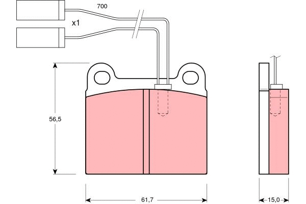Brake Pad Set, disc brake (GDB362)