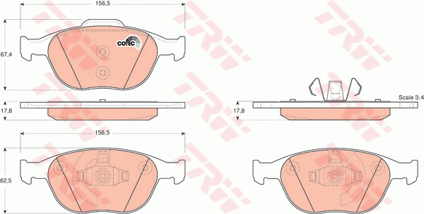 Brake Kit, disc brake (GTD1177)