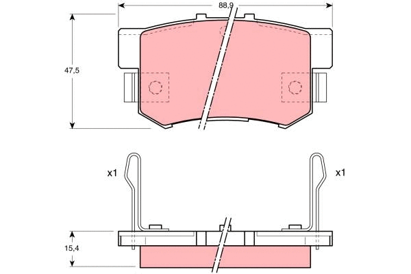 Brake Pad Set, disc brake (GDB1063)