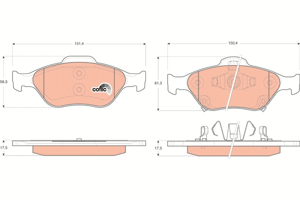 Brake Pad Set, disc brake (GDB3457)