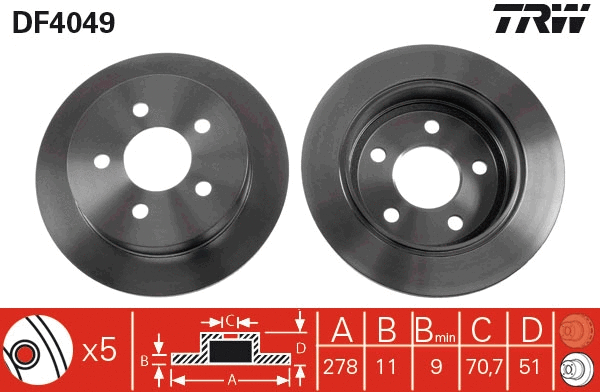 Brake Disc (DF4049)