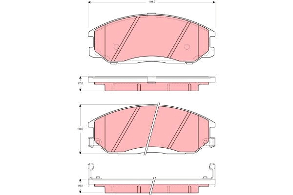 Brake Pad Set, disc brake (GDB3257DT)