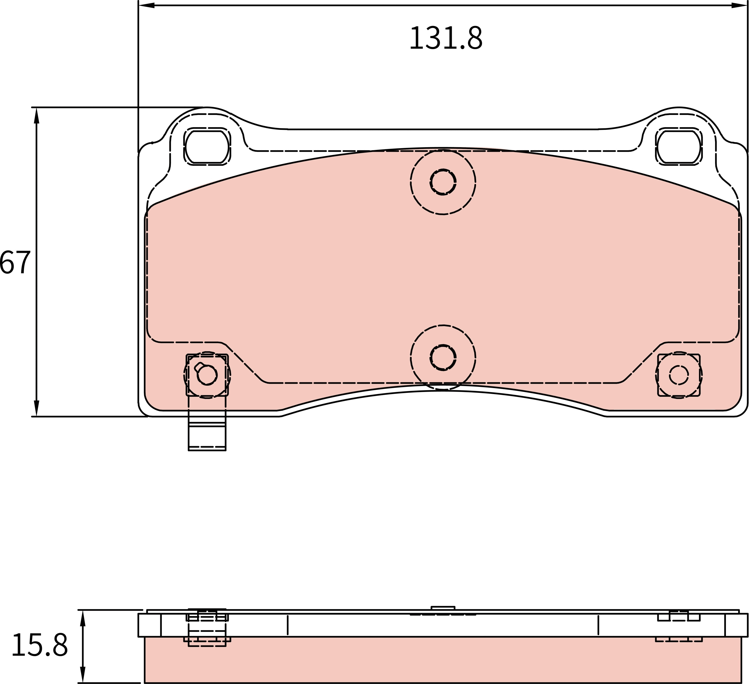 Brake Pad Set, disc brake (GDB8321BTE)